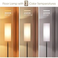 Lámpara de pie LED, lámpara de pie regulable para sala de estar, lámpara de pie con temperatura de 3 colores, lámpara de lectura con pantalla de lino e interruptor de pie - details 35