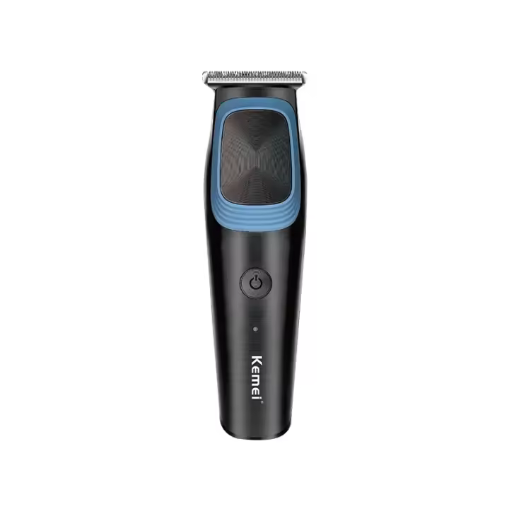 Kemei-cortadora de pelo portátil profesional para hombres, cortadora de pelo eléctrica recargable de 0,1mm, máquina de corte de pelo para cabeza calva, 8000RPM - 1