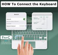Teclado táctil inalámbrico recargable, 10 pulgadas, portátil, para iPad, tableta, teléfono, PC, magnético, Bluetooth, con ratón - details 0