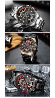 Reloj MINIFOCUS para hombre de acero inoxidable, movimiento de cuarzo, estilo deportivo, luminoso. - details 9