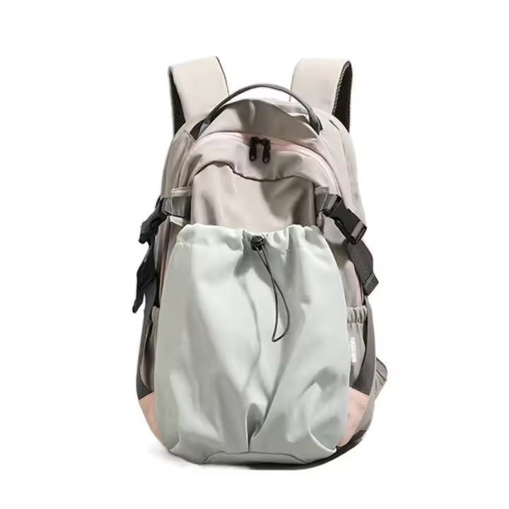 Mochila Vintage con cordón para ropa de trabajo, mochila Unisex con correas ajustables de gran capacidad, bolsa de viaje corta multifuncional suave - 1