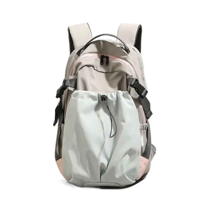 Mochila Vintage con cordón para ropa de trabajo, mochila Unisex con correas ajustables de gran capacidad, bolsa de viaje corta multifuncional suave - 1