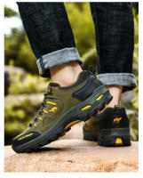 Zapatos de senderismo para hombre, botas de montaña al aire libre, zapatillas de suela gruesa, zapatos de Trekking con cordones a la moda - details 13