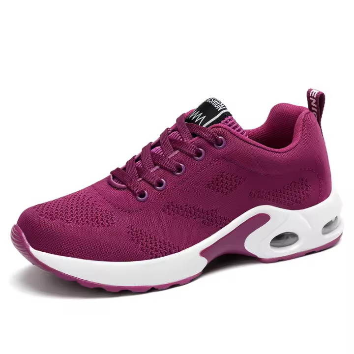 Nuevos zapatos casuales cómodos y versátiles de malla densa tejida con mosca, zapatos deportivos de gran tamaño para mujer - 1