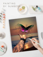 RUOPOTY-pintura por números de 40x50cm, lienzo artesanal, pinturas de animales, decoración para sala de estar - details 1