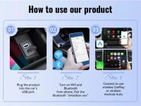 Mini 2 en 1 con cable a adaptador inalámbrico Carplay Android Auto Smart Car AI Box - details 6