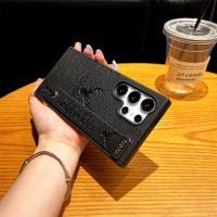 Funda de Teléfono de Cuero Sintético Minimalista para Samsung Protectora de Cámara con Correa de Muñeca - details 6