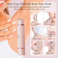 Barba para mujer, Bikini, axila, recortadora femenina, depiladora impermeable, Afeitadora eléctrica 2 en 1, maquinilla de afeitar Facial para mujer - details 5