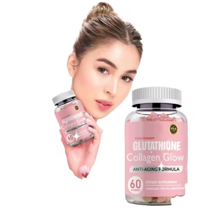 Gomitas blanqueadoras de la piel antienvejecimiento con brillo de colágeno glutatión - 1
