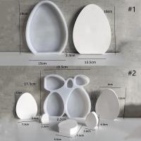 Molde de silicona con forma de huevos de Pascua de dibujos animados, moldes grandes en blanco hechos a mano con forma de huevo, moldes para velas, molde de yeso de hormigón elegante, adorno de Pascua - details 0