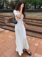 TARUXY-Vestidos largos ajustados de punto para mujer, vestidos largos informales holgados de cintura alta con temperamento elegante para otoño - details 22