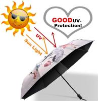 Sombrilla para mujer, protección UV, paraguas plegable para mujer, sombrillas pequeñas y ligeras 210T 8 huesos - details 0