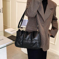 Bolso de hombro acolchado a cuadros, bolso de diseñador para mujer, bolsos de compras cruzados con solapa de cuero PU, invierno - details 11