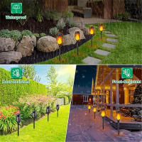 Luz Solar parpadeante para exteriores, decoración de jardín, resistente al agua, antorchas de llama, decoración de Patio, camino - details 2