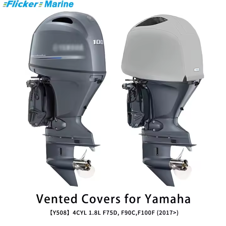 Campana de ventilación personalizada Flickermarine para motores fueraborda Yamaha 100hp F75D,F90C,F100F(2017) - 1