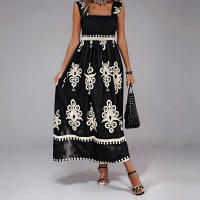 Verano nuevo vestido estampado elegante y elegante de moda para mujer - details 4