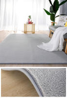 Alfombra de Terciopelo de Coral Gris Gruesa, Antideslizante, Ideal para Sofá de Estar, Dormitorio, Balcón - details 12