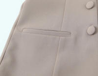 TRAFZA-suéter plisado versátil con un solo cuello para mujer, Jersey ajustado con adornos de Metal, diseño elegante, 2025 - details 7