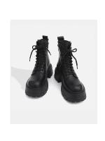 Botas Martin para mujer 2025, nuevas botas individuales con suela gruesa que realzan la altura, botas ajustadas de estilo británico, botas cortas con cordones - details 9