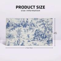 Toile De Jouy Toalla Algodón Francés Azul Marino Baño Ducha Deportes Yoga Toallas - details 68