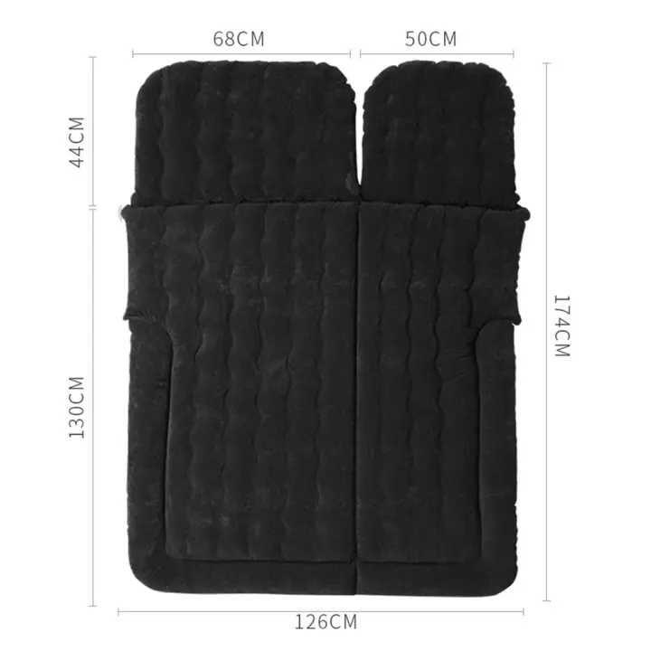 Colchón inflable extraíble con 2 cojines y bomba, colchón de aire para coche SUV, movible, para actividades al aire libre - 1