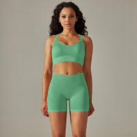 Conjunto de yoga para mujer, leggings y top de cintura alta, chándal sin costuras, tres conjuntos de entrenamiento para ropa de gimnasio - details 27