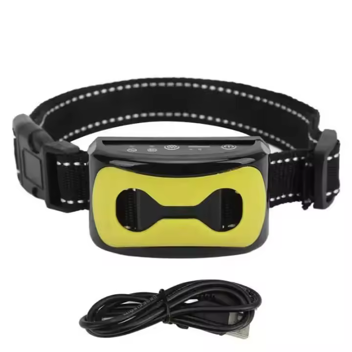 Collar de entrenamiento antiladridos para perros, dispositivo de Control de ladridos, recargable, resistente al agua, 7 niveles de sensibilidad, suministros para mascotas - 1