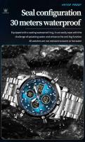 Reloj Digital de Acero Inoxidable TAXAU Chronógrafo Impermeable para Hombres Alarma Luminosiva - details 6