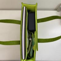 Bolsa de almacenamiento de fieltro de poliéster con botón a presión, divisor, bolsos de libros plegables portátiles, maletín de viaje reutilizable de gran capacidad - details 1