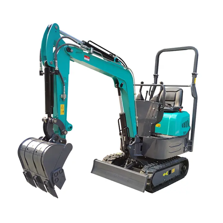 Mini excavadora 1 tonelada granja nuevo motor de excavadora de orugas pequeña máquina de excavadora China - 1