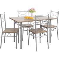 Sillas Paul Muebles de Cocina Comedor Roble Oscuro Mesa MDF Resistente 110x70cm - details 0