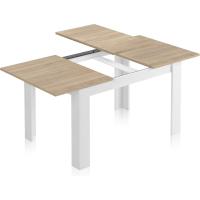 Mesa de Comedor Extensible Diseño Rectangular Danna Acabado en Blanco Artik y Roble Canadian - details 6