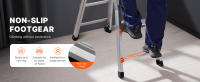 SucceBuy Escalera telescópica con estructura en A, escalera de extensión compacta de aluminio, escalera plegable multifunción para vehículos recreativos - details 0