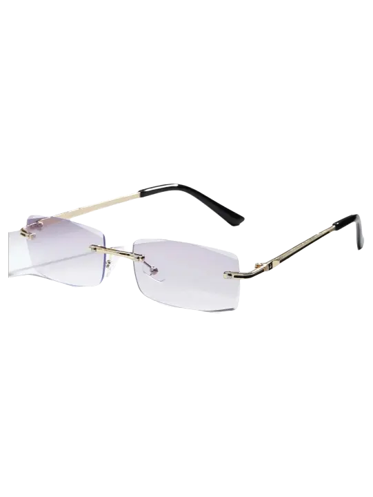 1 par de gafas rectangulares diarias para hombre sin base antiluz azul - 1