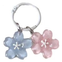 LLavero de Sakura simulado, colgante de resina de flor de cerezo, gelatina Sakura, llavero Kawaii, colgante de muñeca de flor translúcida - details 4