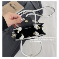 Textura de la moda de las mujeres portátil pequeña bolsa cuadrada versátil letra personalizada bolsa de mensajero nueva bolsa de mano vertical mujeres - details 19