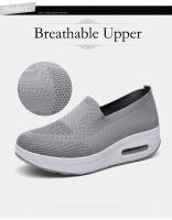 Zapatillas de tenis deportivas para mujer, zapatos cómodos de suela gruesa ligera, sin cordones, de malla transpirable, para caminar al aire libre - details 6