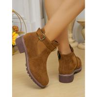 Botas cortas informales para mujer, zapatos planos con botas Martin - details 1