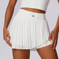 ALO yoga traje de tenis mujer nuevo v-line solapa chaleco sin mangas deporte fitness falda corta bádminton ropa - details 7