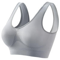 Sujetador deportivo de color sólido para mujer, top deportivo para gimnasio, yoga, entrenamiento atlético, suave, acolchado - details 31