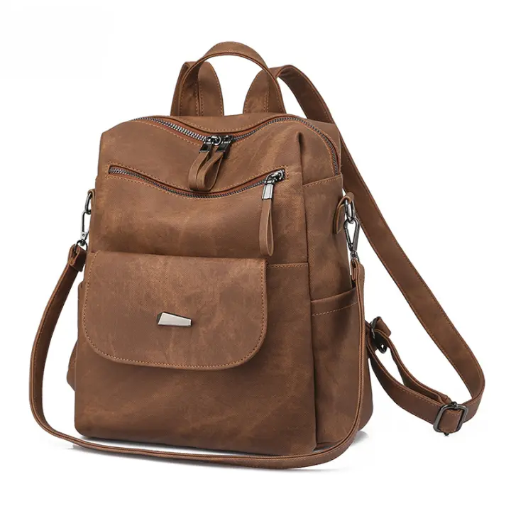 Mochila de mujer de gran capacidad, bolso de mujer de mochila, mochila retro - 1
