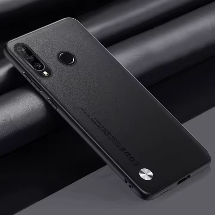 Funda de Lujo de Cuero PU para Huawei P30 Lite Cubierta Trasera Mate de Silicona a Prueba de Golpes - 1