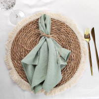 Juego de servilletas de tela verde salvia, 10 servilletas de tela de algodón, toallas de mesa de té de cocina para decoración de boda en granja - details 2