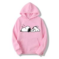 Sudaderas con capucha informales a la moda con estampado de dibujos animados de Snoopy para hombre y mujer, ropa para parejas de otoño e invierno - details 5