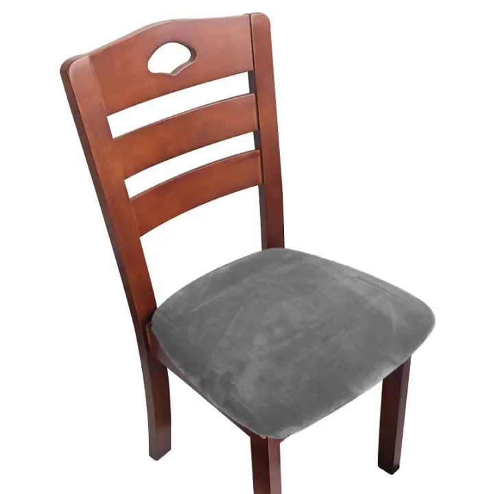 Fundas para cojines de asiento súper suaves de tela de terciopelo, fundas elásticas para sillas, para Hotel, banquete, comedor, sala de estar, 1/2/4/6 piezas - 1