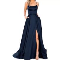 Vestido largo de dama de honor con hombros descubiertos, vestido de noche para damas de honor a la moda - details 2