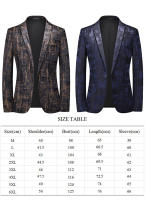 Traje de Noche Ajustado para Hombre Diseño de Patrón Personalizado Elegante y Negocio Primavera Moda Tipo de Prenda: Chaqueta Apto para: Eventos Formales - details 0