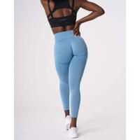 Leggings deportivos de cintura alta para mujer NVG de spandex con pantalones interiores suaves para ropa de gimnasio y fitness. - details 23