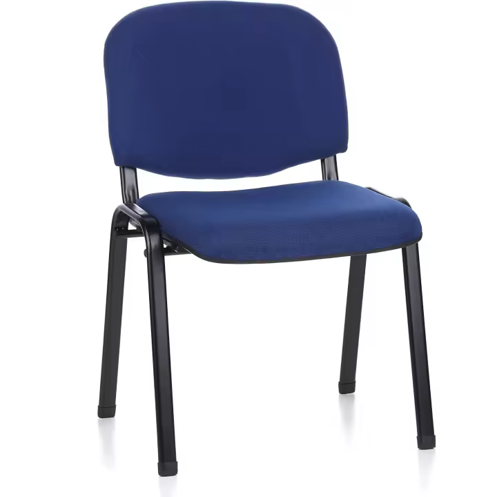 confidente XT 600 Tela Negro/Azul, Silla visitante, tapizadas, Respaldo ergonómico, Apilable - 1