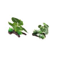 Paisajismo del tanque de peces, simulación de hierba de agua Artificial decorativa, planta de agua falsa realista, tanque de peces de madera hundida de plástico - details 0